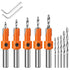 Lytool Countersink Drill Bit Set,5Pcs Counter Sink Bits for Wood,Tapered Drill Bits for Woodworking,Round Shank,Allen Wrench, Wood Screw Counter S...