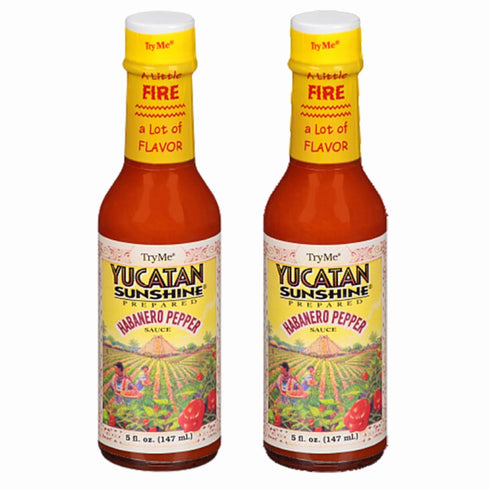 Try Me Yucatan Sunshine Habanero Pepper Sauce, 5oz Bottle (Pack of 2)...