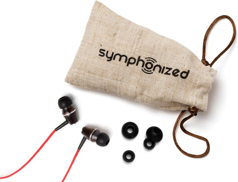 Symphonized XTC Premium Genuine Wood in-Ear Noise-isolating Headphones with Microphone (Red)...