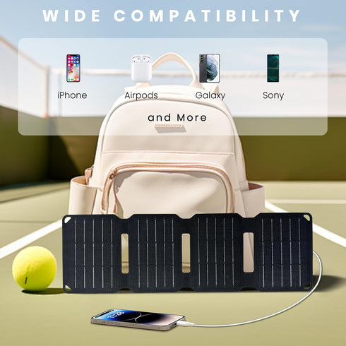 10W Mini Solar Panel, USB Solar Charger Foldable Portable IP67 Waterproof Solar Powered Battery Charger for Small Fan, Camera, Water Pump, Bicycle...