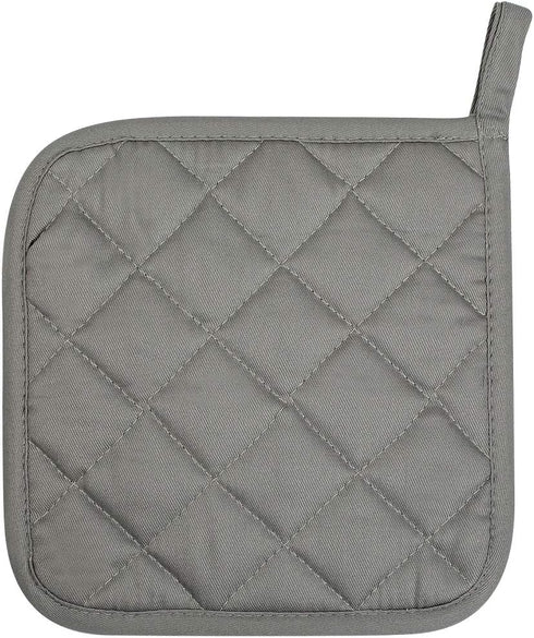6 Pack Potholders Kitchen Pot Holders Set,Cotton Pot Holders for Kitchen 7 inch hot Pads,Heat Resistant Hot Pads for Cooking and Baking Dark Grey...
