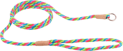 Alvalley Nylon Slip Leashes with Braided Leather - Adjustable Pet Lead for Dogs - Soft, Smooth Leash for Training & Walking - Durable, Strong Rope...
