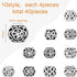 40 Pieces Silver Tone Spacer Loose Beads Hollow Filigree Tibetan Alloy Beads Spacer 12 mm Tiny Metal for Life Design DIY Jewelry Craft Making Neck...