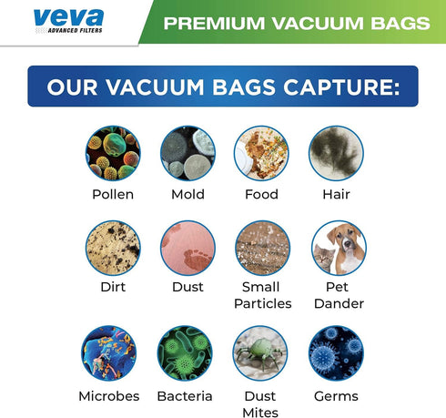 30 Pack Type O 53294 HEPA Vacuum Bags for Kenmore Upright Vacuum Cleaners, Style O, 5068, 50688, 50690, 50105, 53293...