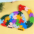 LovesTown Animal Wooden Puzzle, Alphabet Jigsaw Puzzle Alphabet Building Blocks Wooden Dinosaur Letters Numbers Block Toys for Kids Toys Preschool...