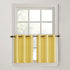 No. 918 Montego Casual Textured Semi-Sheer Grommet Kitchen Curtain Tier Pair, 56" x 24", Yellow...