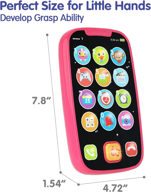 BABYFUNY Toys for 1 Year Old Girl Gifts, 15 Functions 1 Year Old Girl Toys for 1 + Year Old Girl, Baby Kids Toy Phone Baby Toys 12-18 Months 1 Yea...