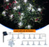 Solar Flower String Lights Outdoor Waterproof- Morning Glory Flowers, 20-Brightness LED String Light, 20Ft 2 Modes - Perfect Decor for Garden, Fen...