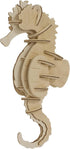 Eco 3D Wooden Puzzle Seahorse from Deluxebase. Animal Themed DIY 3D Puzzle Craft Kit. Sustainable Wood Ocean Animal Toys. Perfect Model Building K...