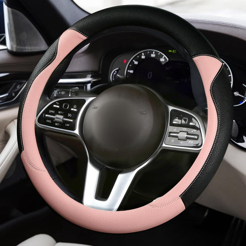 Cute Steering Wheel Cover for Women Girl, Breathable, Anti-Slip, Odourless Car Interior, Soft PU Leather Universal Car Accessory for Diverse Cars?...