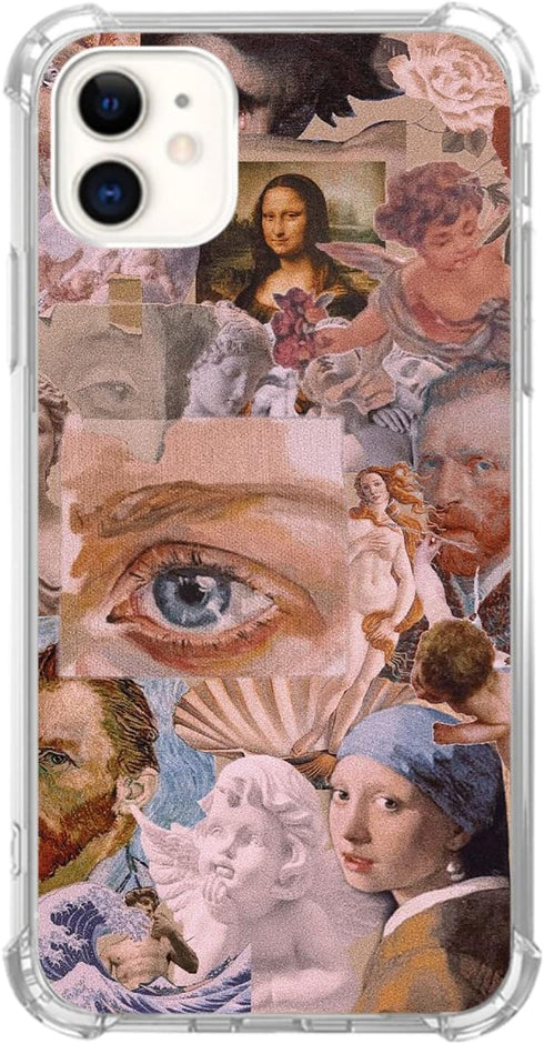 Aesthetic Iconic Painting Art Case Compatible with iPhone 11, Renaissance Old Painting Collage Case for iPhone 11 for Teens Men and Women, Cool TP...