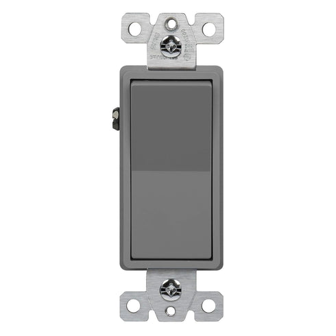 ENERLITES 20 Amp Light Switch, Single Pole Decorator Style, Commercial Grade, 20A 120V-277V, Grounding Screw, Back Insert and Side Terminals, 9120...