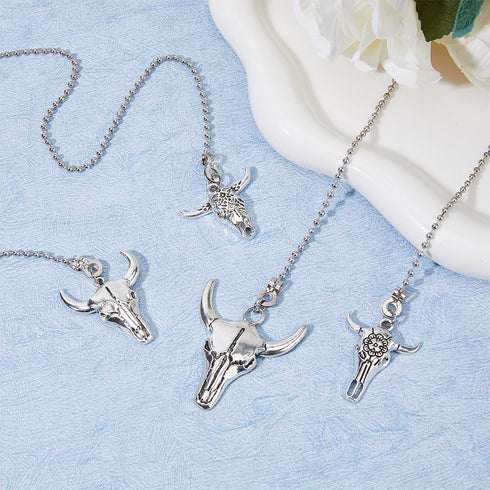 DICOSMETIC 4Pcs Fan Pull Chain 4 Styles Ceiling Pull Chain Extension Cattle Head Fan Pull Chain Stainless Steel Ball Chain Chain Extender Fan Acce...