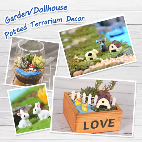 108 Pieces Miniatures Fairy Garden Accessories Outdoor, Fairy Garden Kit, Miniature Figurines, Fairy Garden Accessories, DIY Micro Landscape Ornam...