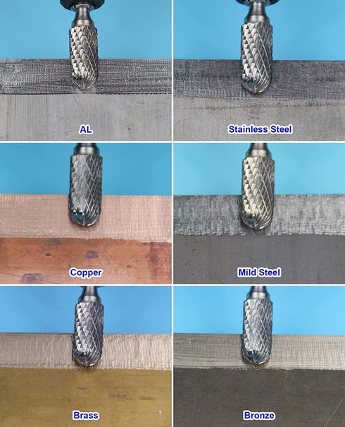 1 Pc Head 1/2" Carbide Burr Set 1/4 Shank Die Grinder Bits Drill Bits Grinding Bits for Metal Rotary Tool Attachment Accessories Rasp Weld Wood St...