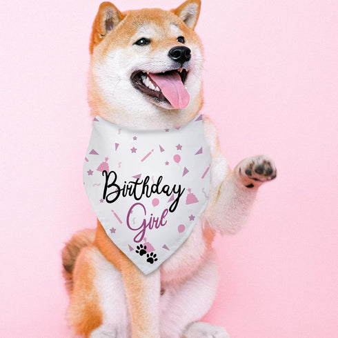 Dog Birthday Bandana Dog Birthday Girl Happy Birthday Dog Bandana for Girls Pet Accessories for Dog Lovers Birthday Bandana for Large Dog Girl Dog...