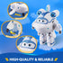 Super Wings Transformer Toys 5" Action Figure Supercharged Tobot Astra, 2 in 1 Rescue Bots Transforming Airplane Robot Toys, Educational Toys for ...