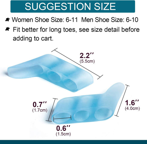 Povihome 10 Pack Pinky Toe Separator and Protectors for Overlapping Toe, Curled Pinky Toes - Spacers for Morton's Neuroma Pain Relief...