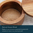KITCHENDAO Acacia Wood Salt Cellar Bowl Box, Elegant Kitchen Salt Container Holder with Swivel Magnetic Lid to Store Pepper Spice Bath Salt Sea Sa...