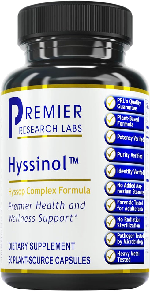 Hyssinol TM, 60 Caps, Vegan Product - Hyssop Complex Formula for Premier Health and Wellness Support...