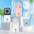 Portable Handheld Fan, Mini Cute Neck Personal Fan with Phone Holder, 3000mAh Rechargeable Power Bank?Small Desk Fan for Home Office Outdoor Trave...