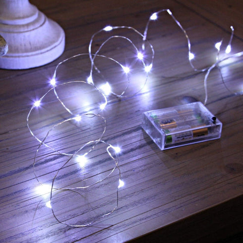 Led Fairy Lights Battery Operated, 1 Pack Mini Battery Powered Copper Wire Starry Fairy Lights for Bedroom, Christmas, Parties, Wedding, Centerpie...