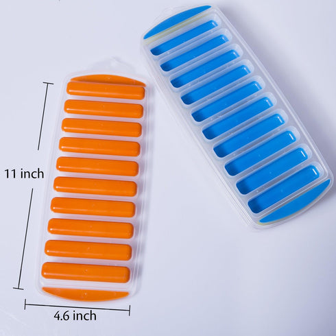 Ozera 4 Pack Ice Cube Trays, Narrow Water Bottle Ice Cube Tray Stick, Silicone Ice Trays for Freezer with Easy Push and Pop Out Material, Ideal fo...