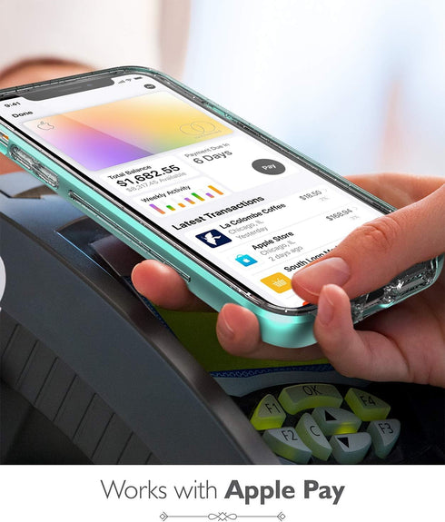 VENA vLove Glitter Clear Case Compatible with Apple iPhone 11 (6.1"-inch 2019), Heart Shape (CornerGuard Protection) Dual Layer Slim Hybrid Clear ...