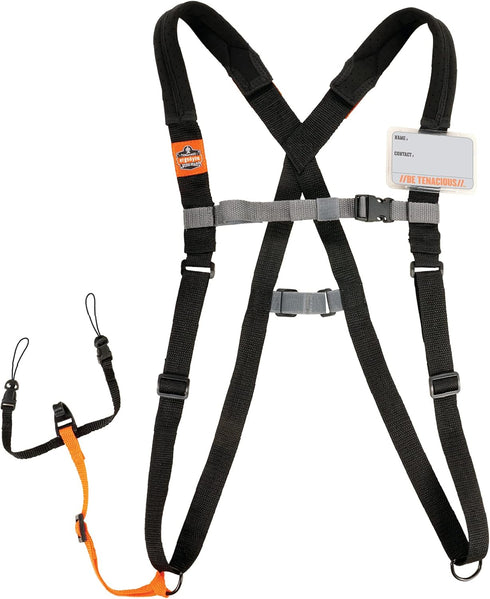 Ergodyne Squids 3138 Barcode Scanner Padded Harness, Tethering Lanyard for Bar Code Scanners, Breakaway Design , Black , Small...