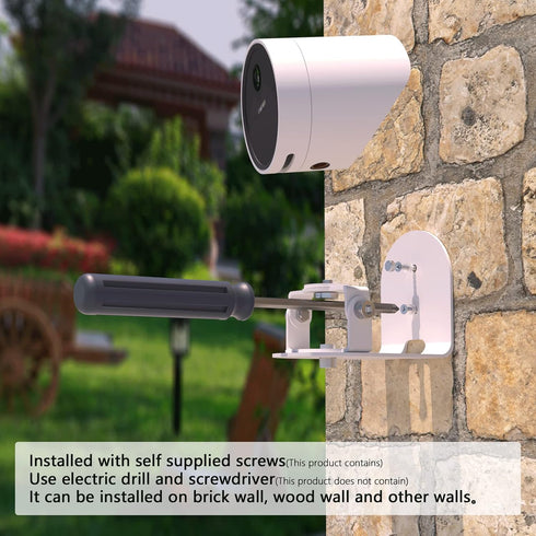 Metal Wall Mount for SimpliSafe Outdoor Camera, Anti-Drop, 360 Degree Adjustment Swivel Mount Bracket (Camera Not Included) (1 Pack)...