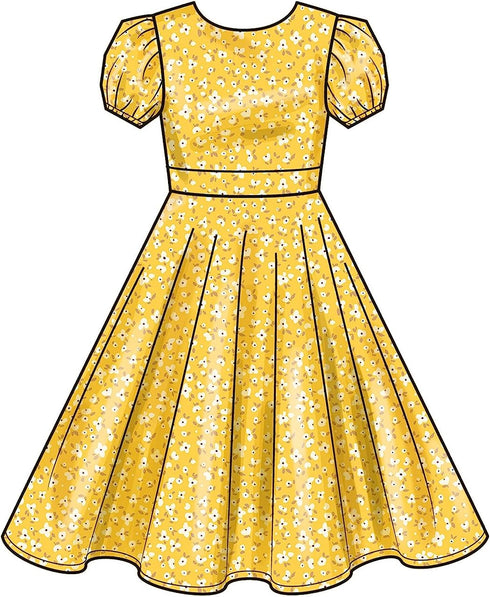 Simplicity Easy Children's and Girls' Party Dresses Sewing Pattern Packet, Design Code S9799, Sizes 7-8-10-12-14, Multicolor...