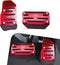 2 PCS Car Accelerator Brake Pedal Kit, Metal Rubber Sports Style Non-Slip Wear-Resistant Pedal Modification Pedal, Car Replacement Parts, for Most...