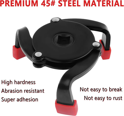 Oil Filter Wrench,3 Jaw Adjustable Oil Filter Wrench Tool for 2-3/8" to 3-7/8",Universal Oil Filter Removal Tool with 3/8" Oil Filter Socket Set...