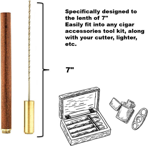 Cigar Draw Enhancer Tool QBOSO Travel Cigar Draw with Wooden Case,Getting More 30% Benefit for Each Shot. (pro)...