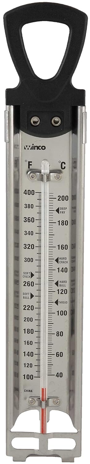 Winco TMT-CDF4 Deep Fry/Candy Thermometer with Hanging Ring, 2-Inch by 11-3/4-Inch...