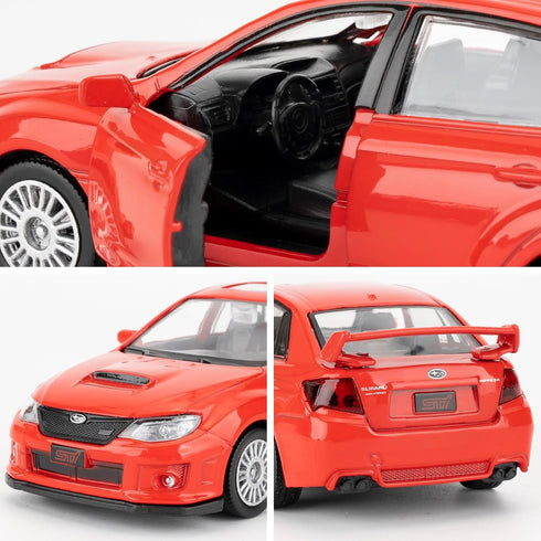 Die-Cast Alloy Toy Car, 1/36 Scale Subaru WRX STI 2010 Model Car, Functional Toy Car to Take Home, Decorative Model Toy for Collection, Car Gift f...