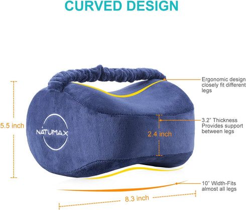 Knee Pillow for Side Sleepers - Sciatica Pain Relief - Back Pain, Leg Pain, Pregnancy, Hip and Joint Pain Memory Foam Leg Pillow (Pillow+Sleep Mas...