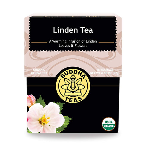 Organic Linden Tea – 18 Bleach-Free Tea Bags – Caffeine-Free Tea, Fresh and Fragrant Herbal Tea with Calming Qualities, Good Source of Nutrients, ...