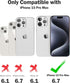 KSWOUS for iPhone 15 Pro Max Case Glitter with 2 Pack Screen Protector + 2 Pack Camera Lens Protector, Clear Glittering Cute Phone Case Shockproof...