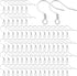 SUNNYCLUE 1 Box 100Pcs French Earring Hooks 304 Stainless Steel Earwire Ear Wires Silver Earring Wires Fishhook Earring Hook for jewellery Making ...