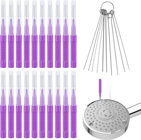 30pcs Shower Head Cleaner Tools, Shower Head Cleaning Brushes Multi-Sized Shower Head Cleaner Picks for Small Hole Anti-Clogging Cleaning Brush fo...