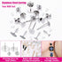 Earring Posts and Backs, Flasoo 700Pcs Stud Earring Making Kit with 300Pcs Stainless Steel Earring Posts and 400Pcs Earring Backs, Earring Supplie...