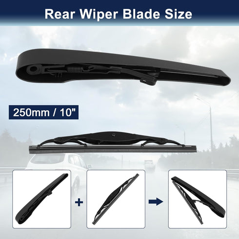 X AUTOHAUX Rear Windshield Wiper Blade Arm Set for Buick Encore 2012-2016 2018-2022...