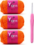 Crochet Yarn with Cotton Yarn for Crocheting - Crochet Knitting Yarn for Beginners with Easy-to-See Stitches - Yarn for Crocheting - Parfait Chunk...