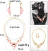 HSQYJ Fashion Color Enamel Crystal Leaf Statement Jewelry Set Elegant Floral Plant Rhinestone Pendant Necklace and Dangle Earrings for Women Gifts...