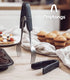 As seen on SHARK TANK - Turn eating utensils into versatile tongs (1-Pack, Black)...