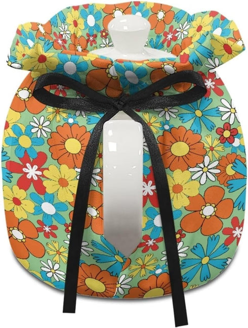 Hippie Flower Tea Cozy for Teapot, Heat Resistant Kettle Dust Cover, Breakfast Warmer Keep Warm Fit for Most Standard Size Teapots...