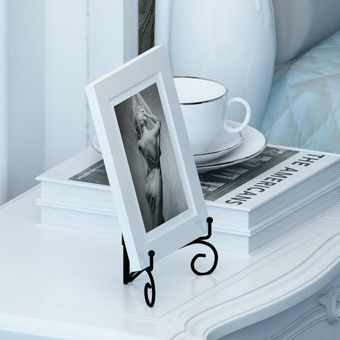Iron Plate Stand for Display with Folding Design, Picture Stands for Tables, 12 Inch Large Easels for Displaying for Book, Art Piece, Photo and Pl...