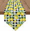 Linen Burlap Table Runner Spring Farmhouse Dresser Scarves, Yellow Lemon on Buffalo Plaid Table Runners for Family Dinner/Holiday Party/Events/Kit...