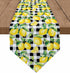 Linen Burlap Table Runner Spring Farmhouse Dresser Scarves, Yellow Lemon on Buffalo Plaid Table Runners for Family Dinner/Holiday Party/Events/Kit...